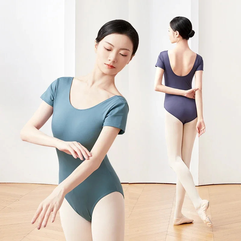 Ballet Leotards For Women Adult  U Neck Leotard Gymnastics Yoga Swimwear Leotard Elegant Bodysuit Girls Dance Costume