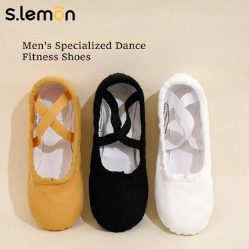 Men Canvas Ballet Shoes Split Sole Dance Shoes for Boys Male Gymnastics Yoga Practice Training Exam Cat Paw Claw Slippers
