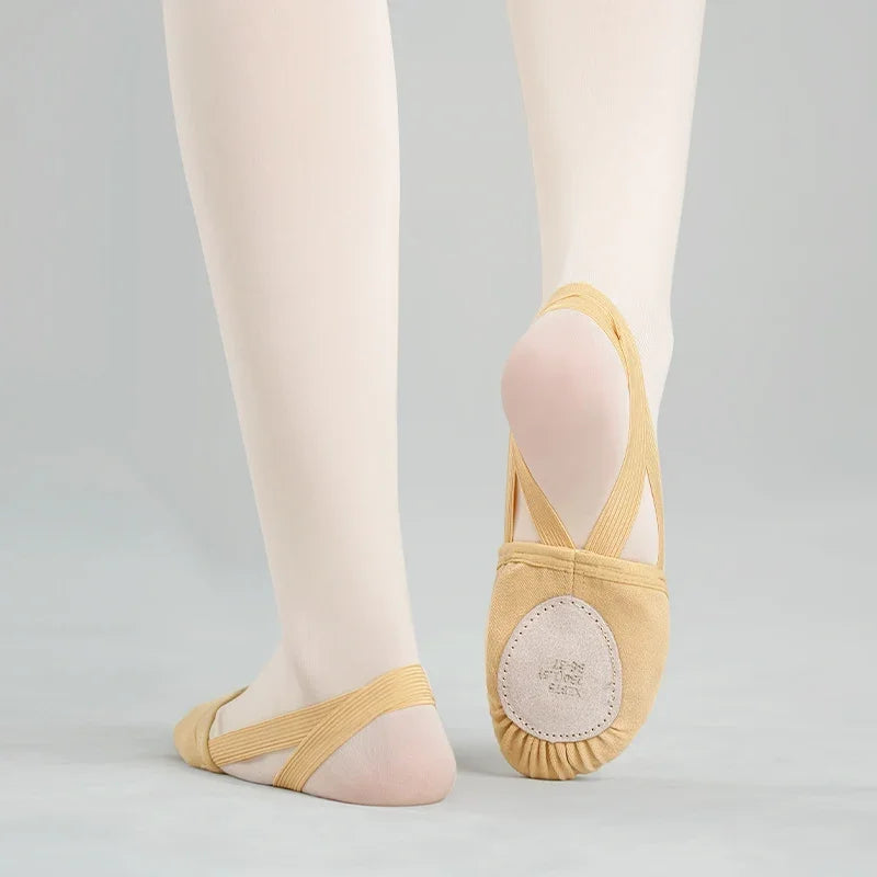 Women's Half Sole Ballet Shoes Casual Elastic Band Dance Shoes Rhythmic Gymnastics Lightweight Comfortable Shoes