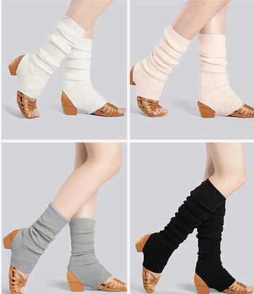Women Latin Dance Stocking Long/ Short Warm Leggings Knitted Leg Warmers Professional Warm Ballet Socks for Ballet Dancing