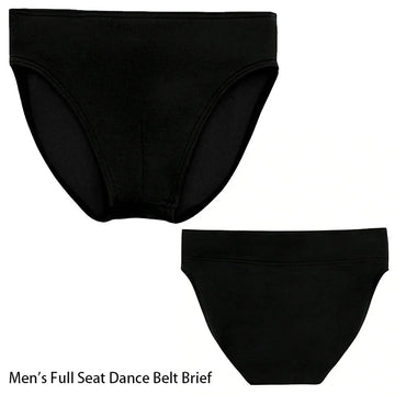 Men's Full-seat Seat Dance Belts for men Team Basic Ballet Gymnastics with Wide Elastic Waistband and Lining Dance Briefs