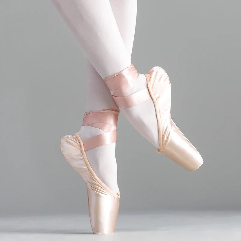 Ballet Dance Shoes Child and Adult Ballet Pointe Shoes Professional with Ribbons Shoes Woman Zapatos Mujer Sneakers Women Girls