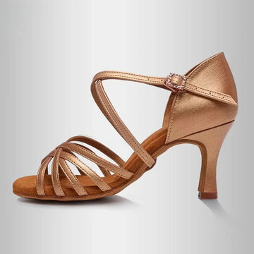 UK Latin Dance Shoes Women's Professional Suede Sole Ballroom Practice Shoes for Rumba Cha Cha Performance