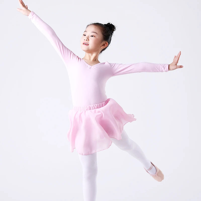 Girls Professional Ballet Dance Dress in Chiffon Pink Purple Black White-Tutu Skirt Children's Dance Costume for Little Dancers