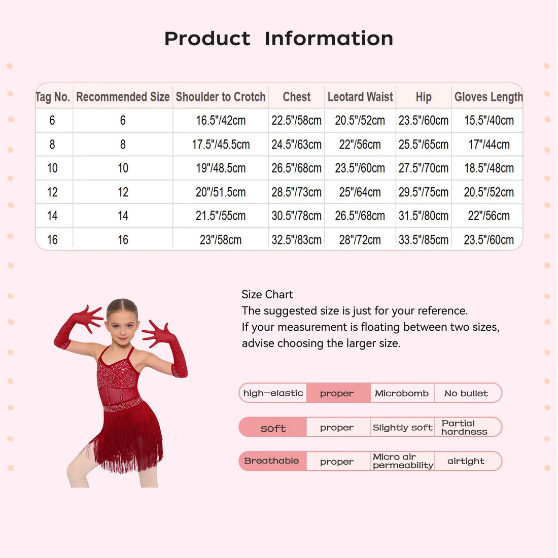 Kids Girls Rhinestone Latin Jazz Dance Competition Outfit Tassel Ballroom Figure Skating Ballet Leotards Dress with Gloves Suits