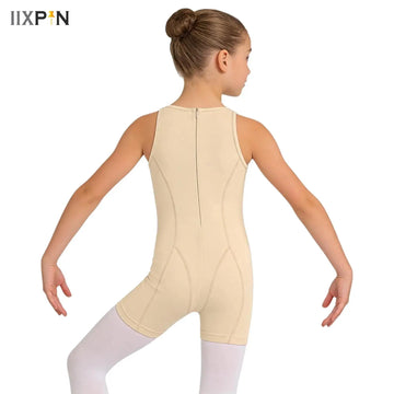 Sports Yoga Workout Leotards for Girls Boys Gymnastics Kids Children Sleeveless Biketard Dance Unitards Ballet Dance Costume