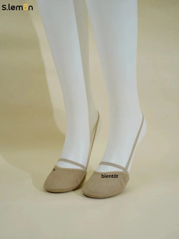 S.lemon Artistic Gymnastics Half Sole Pointe Shoes - Adult Women Kids Girls Cow Suede Cotton Terry Insole Dance Toe Shoes