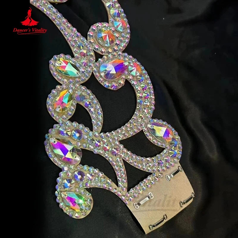 Belly Dancing Performance Belt for Women's Advanced AB Stones Belts Oriental Dance Competition Accessories