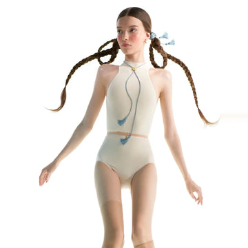 Women's Double Mesh Stretchy Ballet Leotard Gymnastics Bodysuit Girls' Dance Yoga Jumpsuit Adult Fitness Costume
