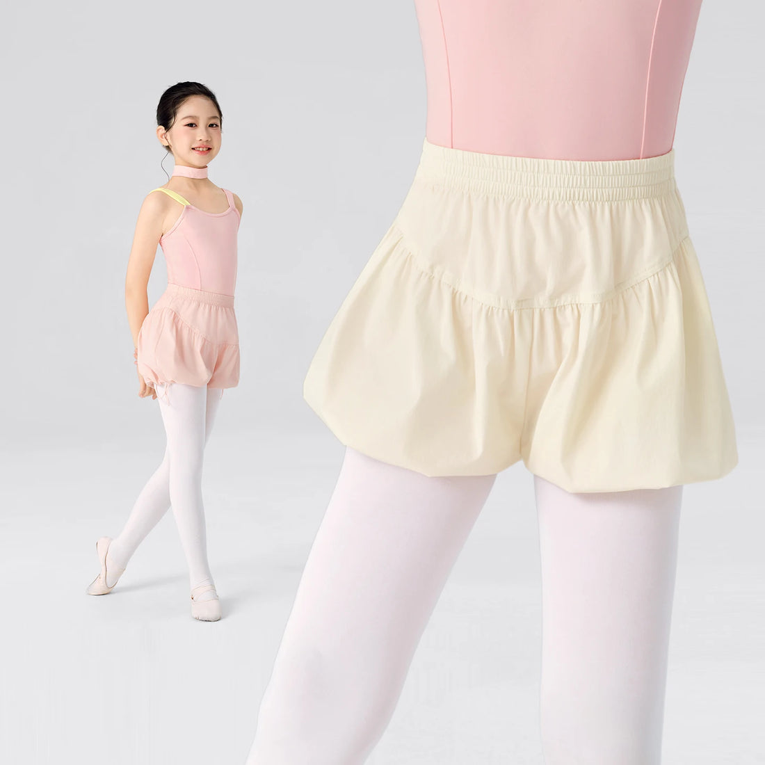Teenage Dance Shorts Pumpkin Short Pants Adjustable Dance Shorts Nylon Elastic Waist Dance Shorts Daily Practice Shorts