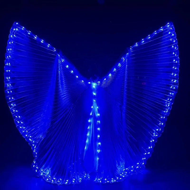 Belly Dance LED Isis Wings Both Sides Fluorescent Butterfly Performance Belly Dancing Bellydance Carnival Led Costumes Shows