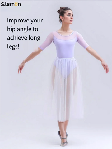 S.lemon Girls Lace Ballet Leotards Adult Ballerina Short Sleeve Square Neck Dance Bodysuit Cutout Backless Top for Kids Women