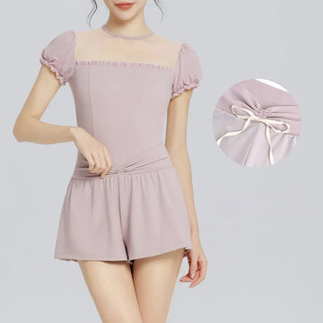 Women Ballet Shorts Adult Waist Pleate Shorts Dance Training Sport Jogging Yoga Ballerina Dance Swimwear Shorts
