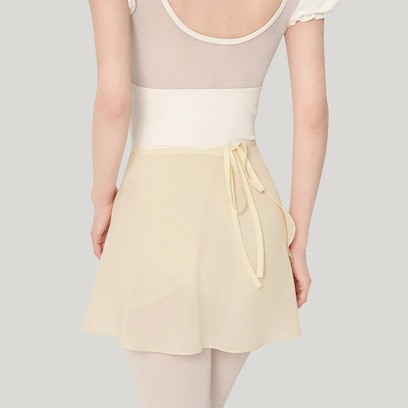 Women Dance Skirt Ballet Short Skirts Lace Up Wrap Chiffon Skirt Adult Teen Yoga Ballerina Dancing Skirts